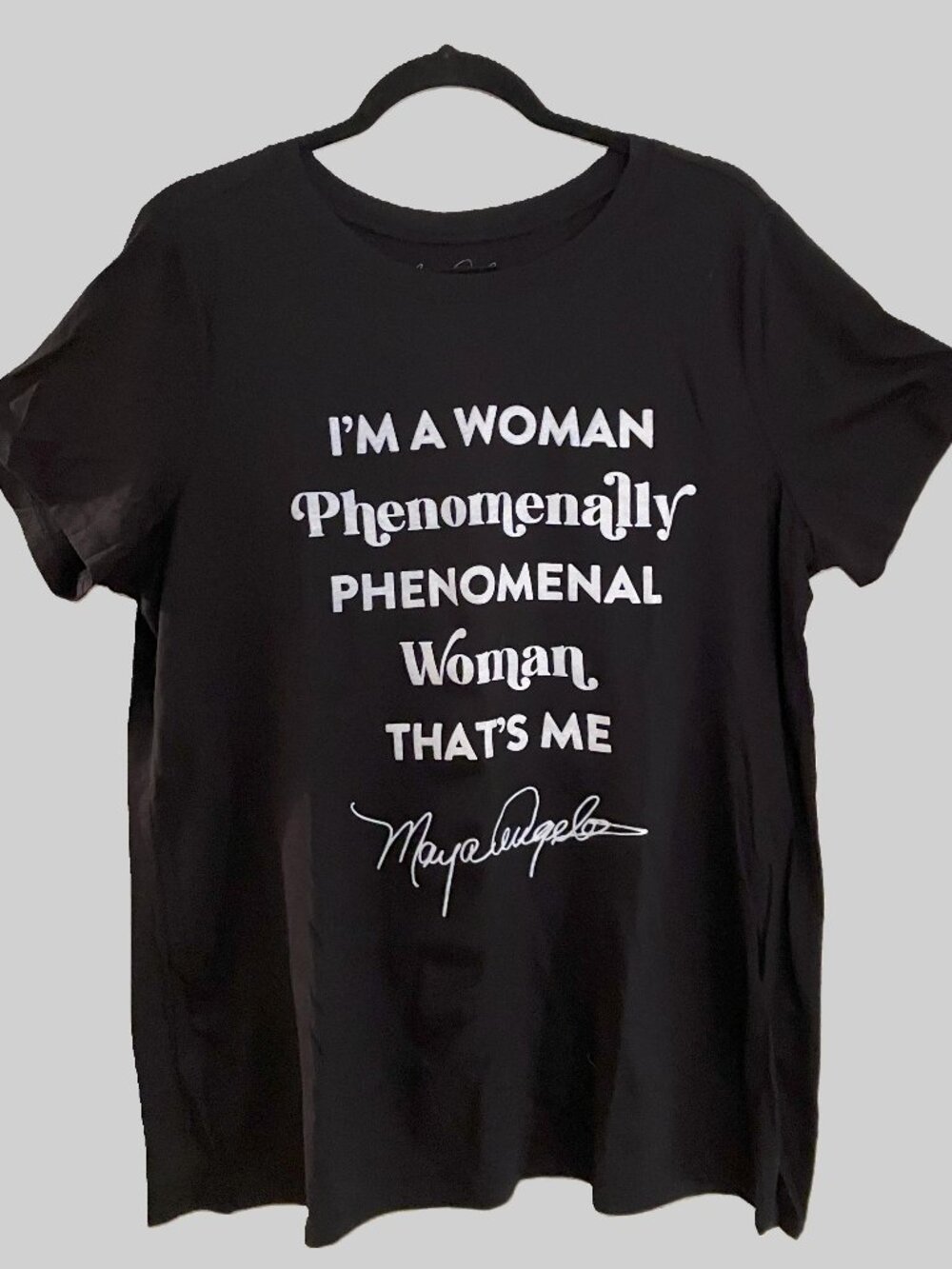 Torrid Sz2 (18-20) Maya Angeloo Black w White Quote Short Sleeve Tee Shirt